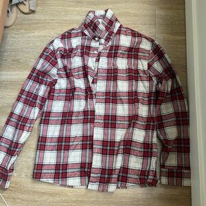 Abercrombie relaxed flannel red